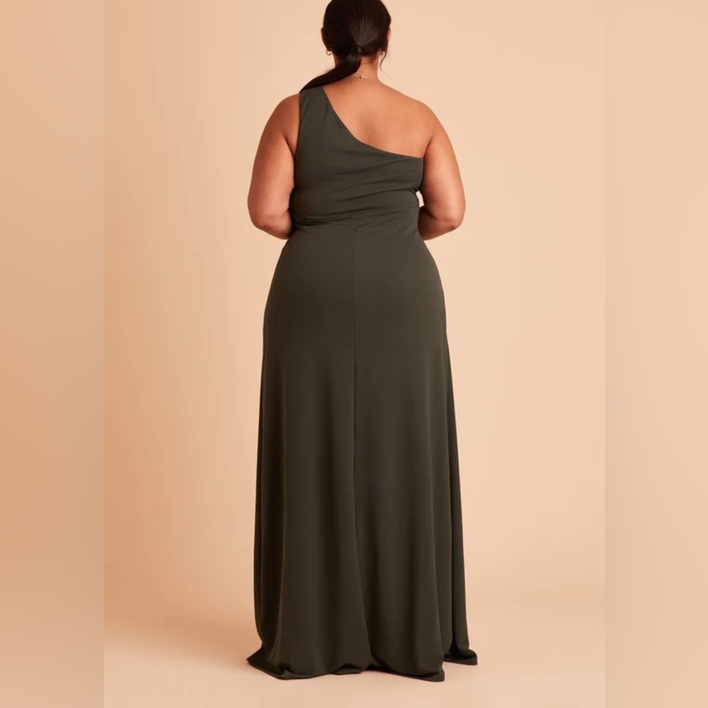 🎉HP🎉 Birdy Grey KIRA DRESS CREPE OLIVE CURVE 2X NEW NWT BRIDESMAID WEDDING - Picture 2 of 5